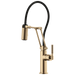 Brizo Litze 63243LF Articulating Faucet with Knurled Handle, luxe gold
