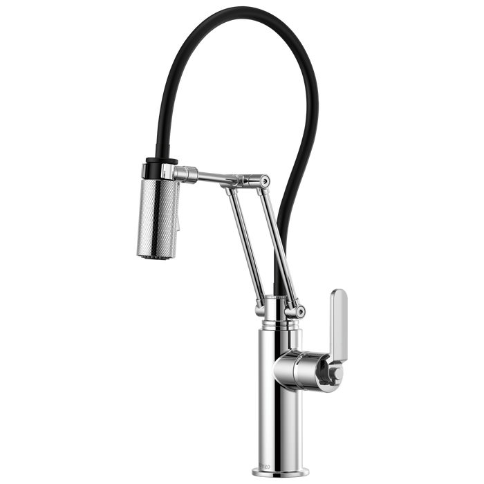 Brizo Litze 63244LF Articulating Faucet with Industrial Handle, chrome