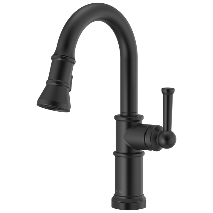 Brizo Artesso 63925LF Pull-Down Prep Faucet, matte black