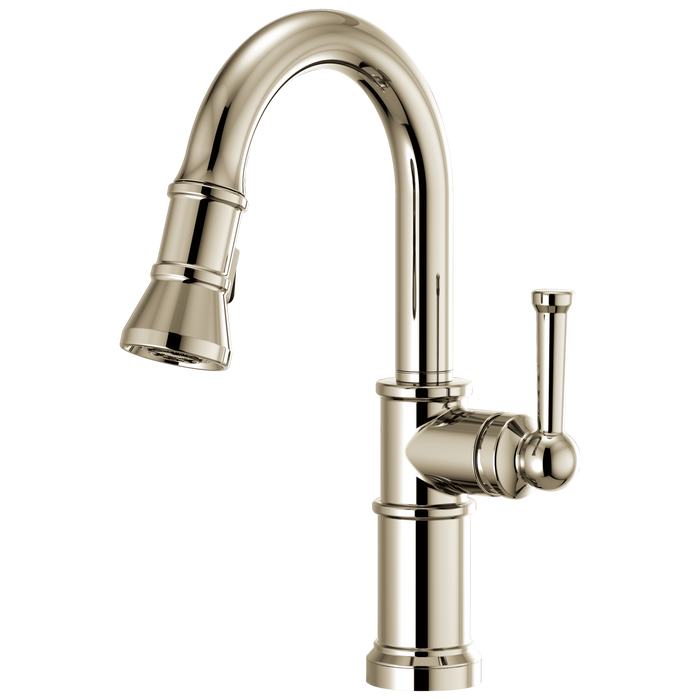 Brizo Artesso 63925LF Pull-Down Prep Faucet, polished nickel