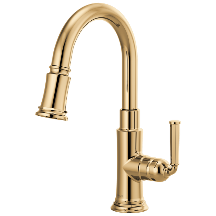 Brizo Rook 63974LF Pull-Down Prep Faucet, polished gold