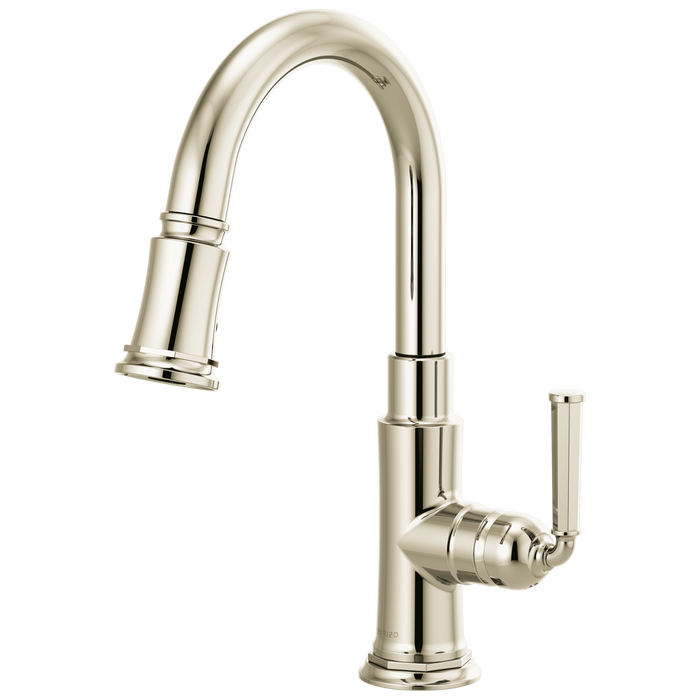 Brizo Rook 63974LF Pull-Down Prep Faucet, polished nickel