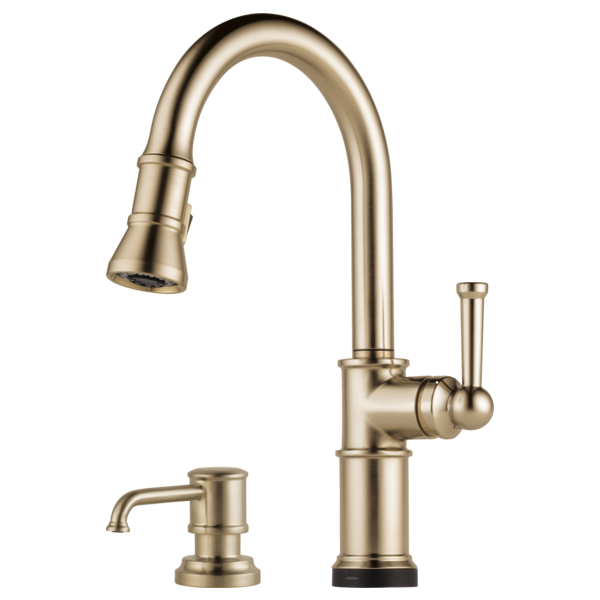 Brizo Artesso 64025LF Single Handle Pull-Down Kitchen Faucet with SmartTouch(R) Technology, luxe gold - view 2