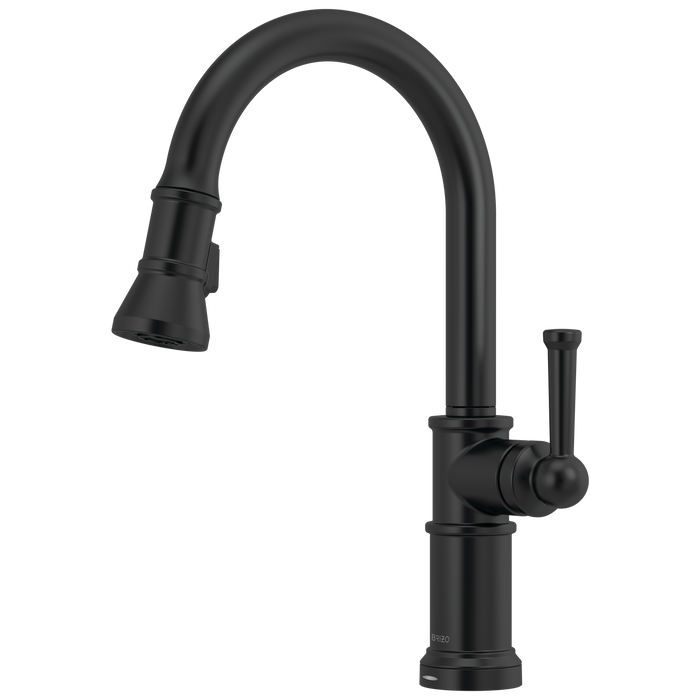 Brizo Artesso 64025LF Single Handle Pull-Down Kitchen Faucet with SmartTouch(R) Technology, matte black
