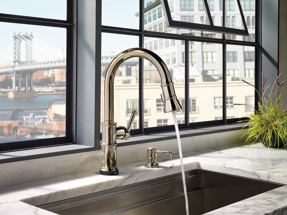 Brizo Artesso 64025LF Single Handle Pull-Down Kitchen Faucet with SmartTouch(R) Technology, polished nickel - view 3