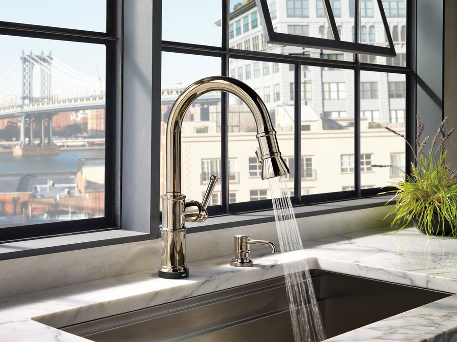 Brizo Artesso 64025LF Single Handle Pull-Down Kitchen Faucet with SmartTouch(R) Technology, polished nickel - view 4