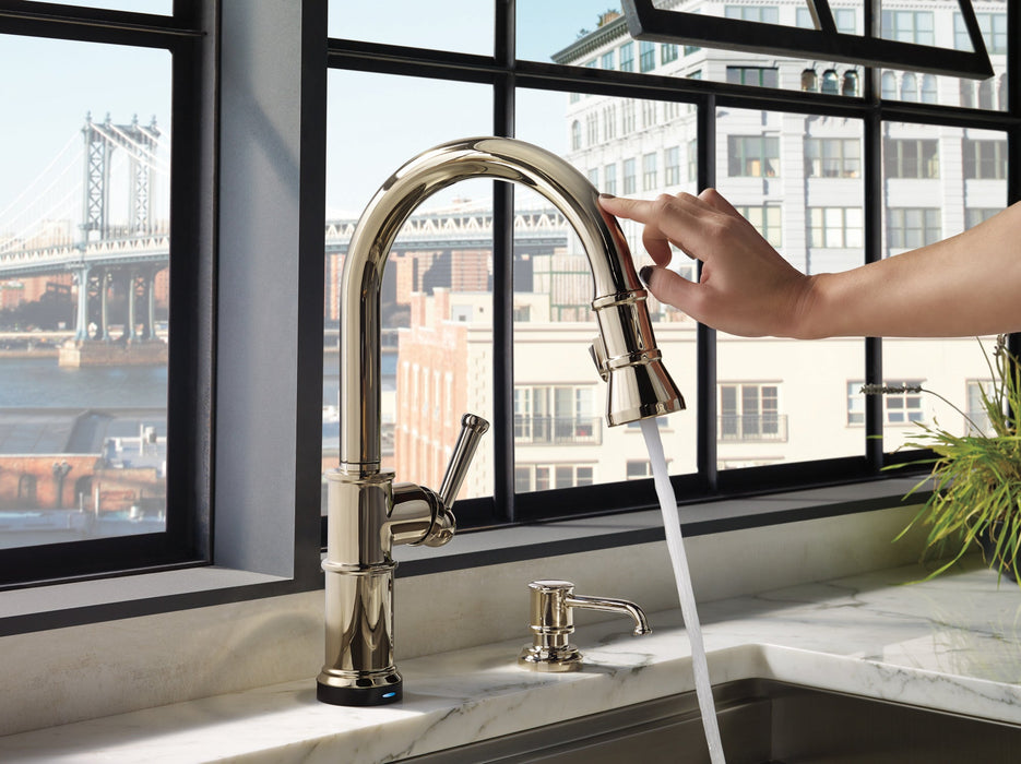 Brizo Artesso 64025LF Single Handle Pull-Down Kitchen Faucet with SmartTouch(R) Technology, polished nickel - view 5
