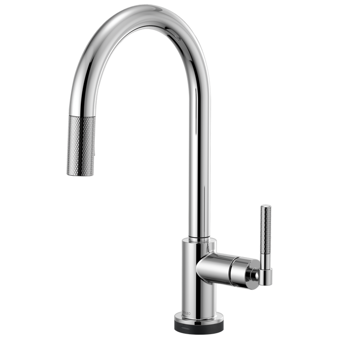 Brizo Litze 64043LF SmartTouch Pull-Down Kitchen Faucet with Arc Spout and Knurled Handle, chrome