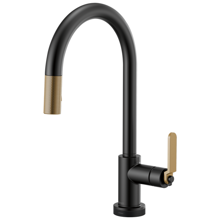 Brizo Litze 64044LF SmartTouch Pull-Down Kitchen Faucet with Arc Spout and Industrial Handle