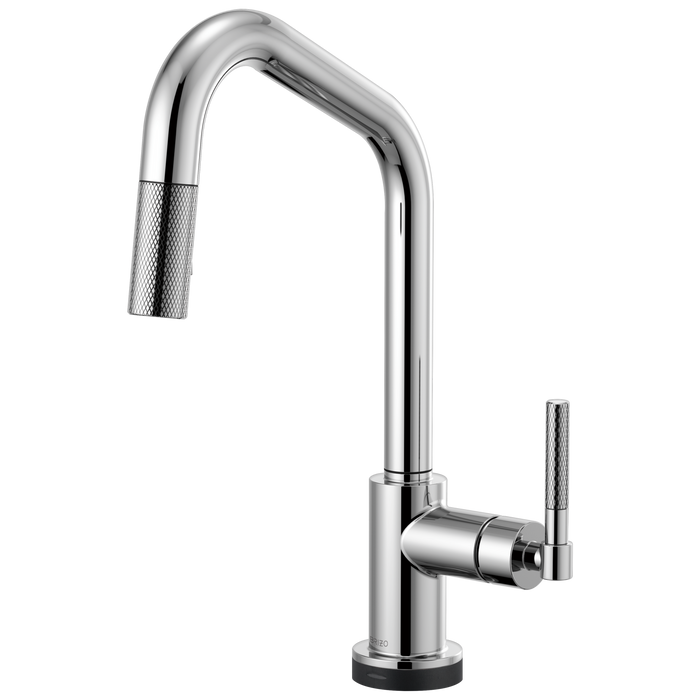 Brizo Litze 64063LF SmartTouch Pull-Down Kitchen Faucet with Angled Spout and Knurled Handle
