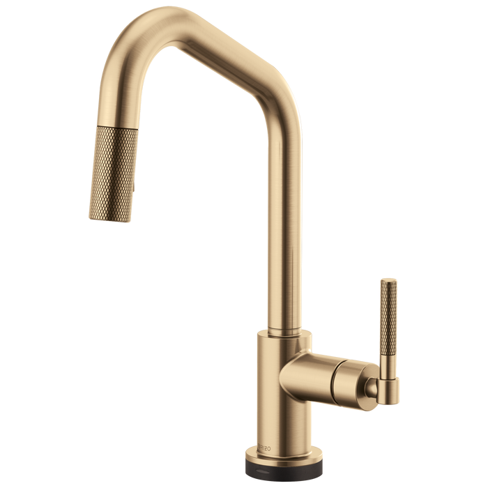 Brizo Litze 64063LF SmartTouch Pull-Down Kitchen Faucet with Angled Spout and Knurled Handle