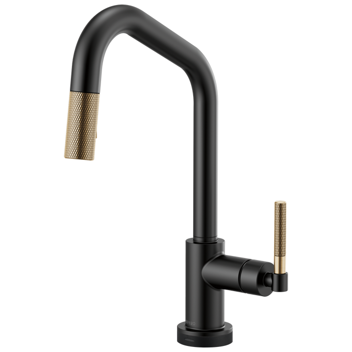 Brizo Litze 64063LF SmartTouch Pull-Down Kitchen Faucet with Angled Spout and Knurled Handle