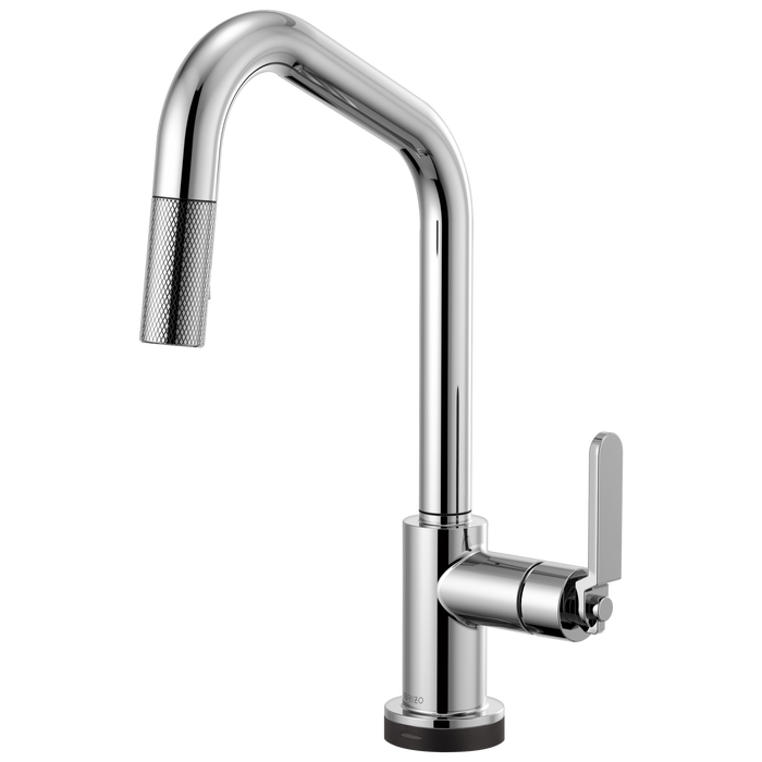 Brizo Litze 64064LF SmartTouch Pull-Down Kitchen Faucet with Angled Spout and Industrial Handle, chrome