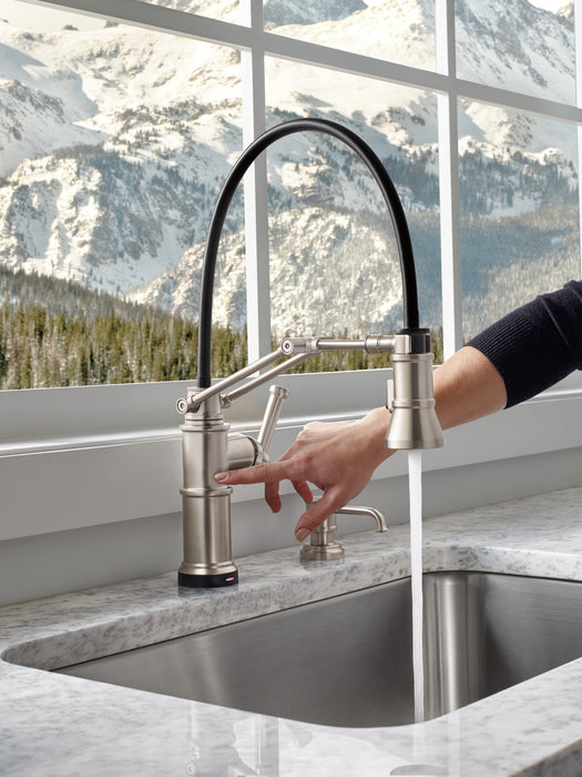 Brizo Artesso 64225LF Single Handle Articulating Kitchen Faucet with SmartTouch Technology