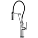 Brizo Litze 64243LF SmartTouch Articulating Kitchen Faucet with Knurled Handle, chrome