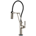 Brizo Litze 64243LF SmartTouch Articulating Kitchen Faucet with Knurled Handle, stainless