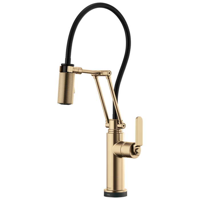 Brizo Litze: SmartTouch Articulating Kitchen Faucet with Industrial Handle
