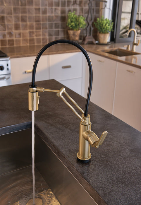 Brizo Litze: SmartTouch Articulating Kitchen Faucet with Industrial Handle