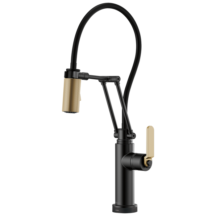 Brizo Litze: SmartTouch Articulating Kitchen Faucet with Industrial Handle