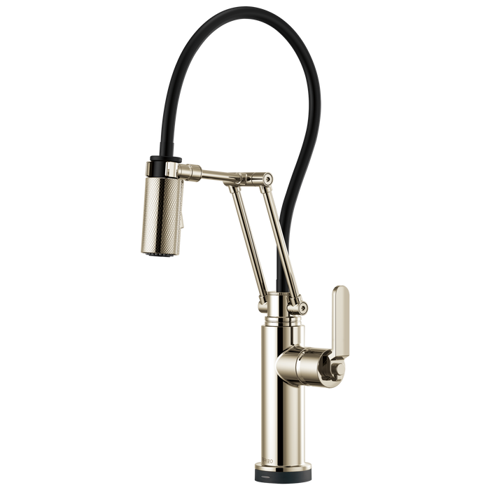 Brizo Litze: SmartTouch Articulating Kitchen Faucet with Industrial Handle