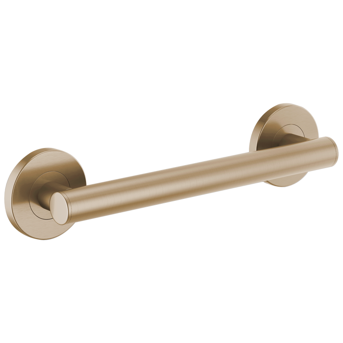 Brizo 69275 12" Linear Round Grab Bar, luxe gold