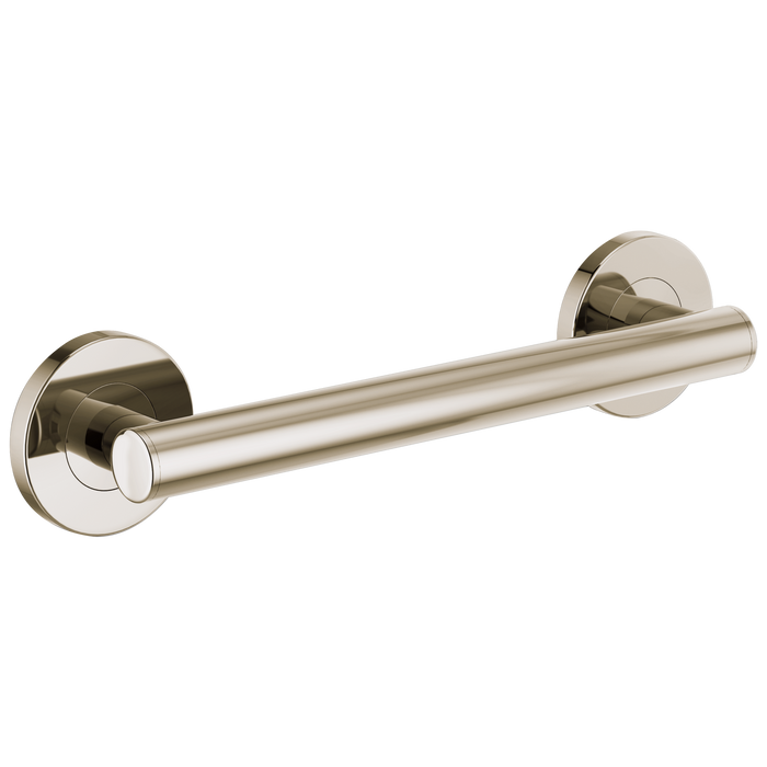 Brizo 69275 12" Linear Round Grab Bar, polished nickel