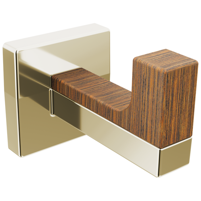 Brizo Frank Lloyd Wright 693422 Robe Hook, polished nickel wood