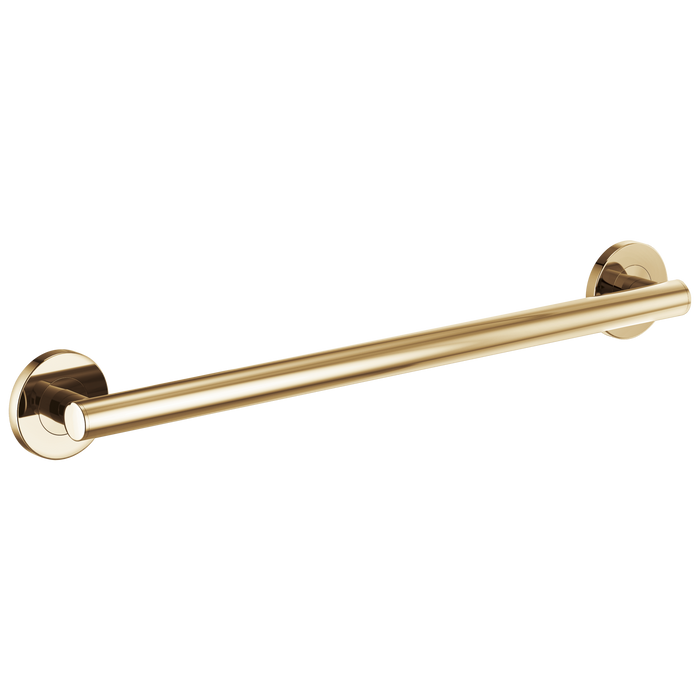 Brizo 69375 24" Linear Round Grab Bar, polished gold
