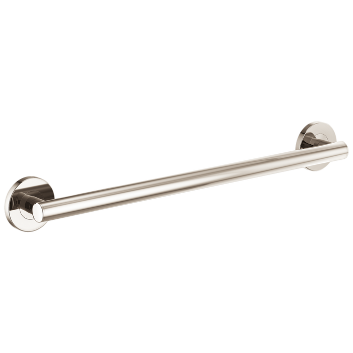 Brizo 69375 24" Linear Round Grab Bar, polished nickel