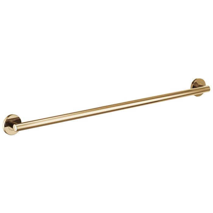 Brizo 694275 42" Linear Round Grab Bar, polished gold
