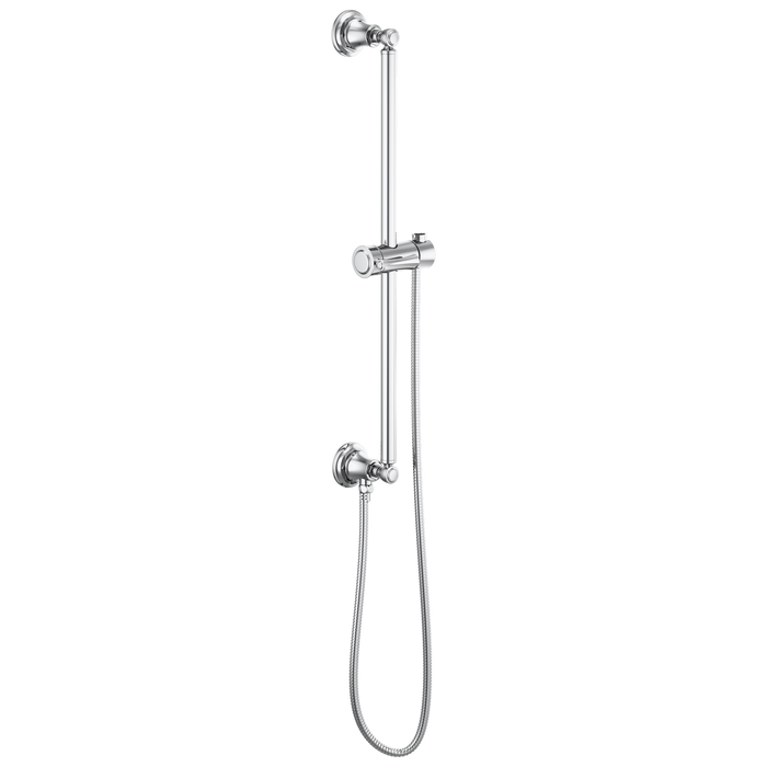 Brizo Essential Shower 74795 Classic Round Slide Bar With Hose, chrome