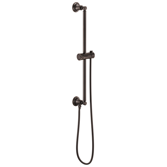 Brizo Essential Shower 74795 Classic Round Slide Bar With Hose, venetian bronze
