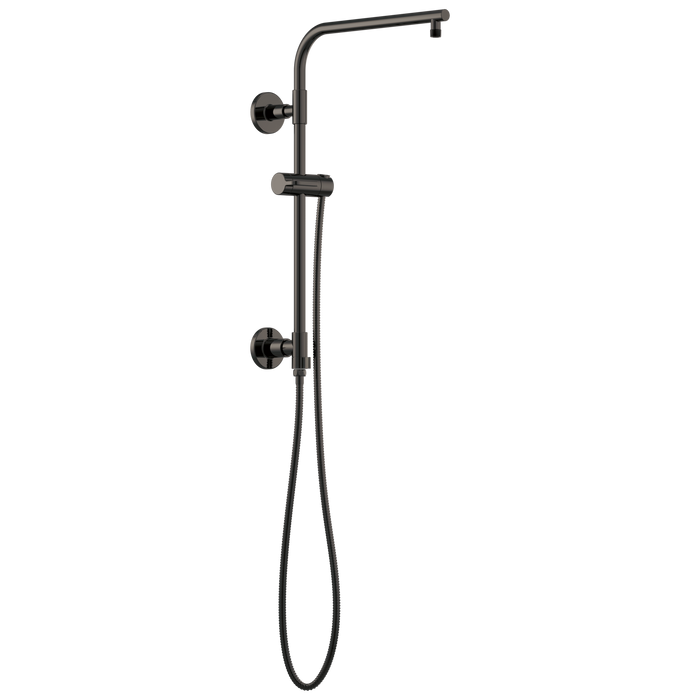 Brizo Essential Shower 80092 18" Linear Round Shower Column, brilliance black onyx