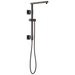 Brizo Essential Shower 80099 18" Linear Square Shower Column, brilliance black onyx