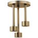 Brizo Essential Shower 81335 Linear Round Single-Function H2Okinetic Pendant Raincan Shower Head, luxe gold