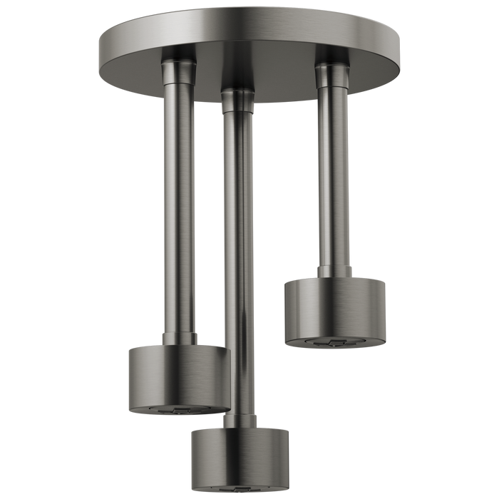 Brizo Essential Shower 81335 Linear Round Single-Function H2Okinetic Pendant Raincan Shower Head, luxe steel