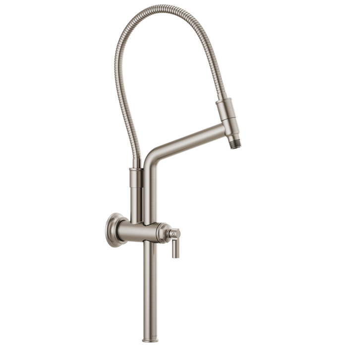 Brizo Essential Shower 81376 10 7/16" Classic Slide Bar Shower Arm And Flange, brushed nickel