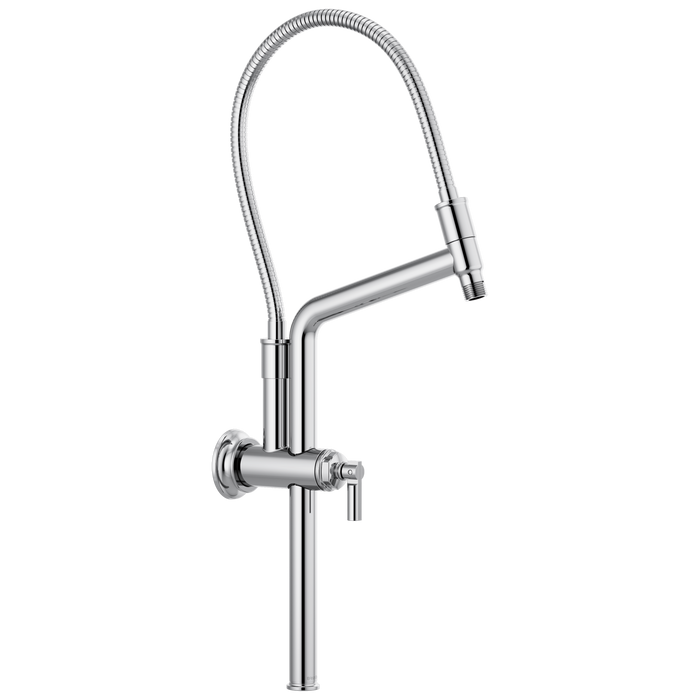 Brizo Essential Shower 81376 10 7/16" Classic Slide Bar Shower Arm And Flange, chrome
