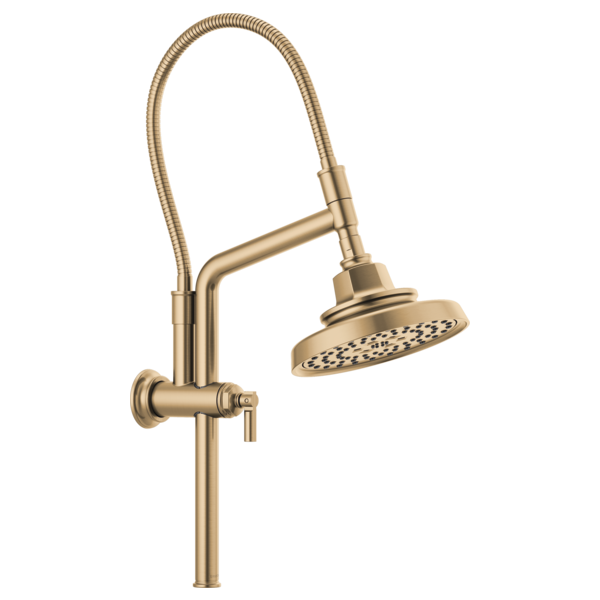 Brizo Essential Shower 81376 10 7/16" Classic Slide Bar Shower Arm And Flange, luxe gold - view 2