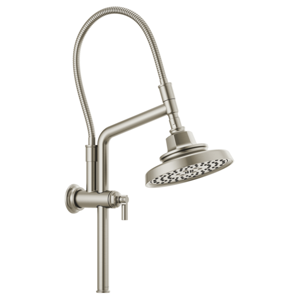Brizo Essential Shower 81376 10 7/16" Classic Slide Bar Shower Arm And Flange, luxe nickel - view 2
