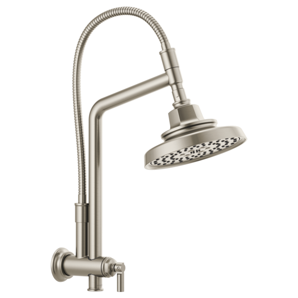 Brizo Essential Shower 81376 10 7/16" Classic Slide Bar Shower Arm And Flange, luxe nickel - view 4