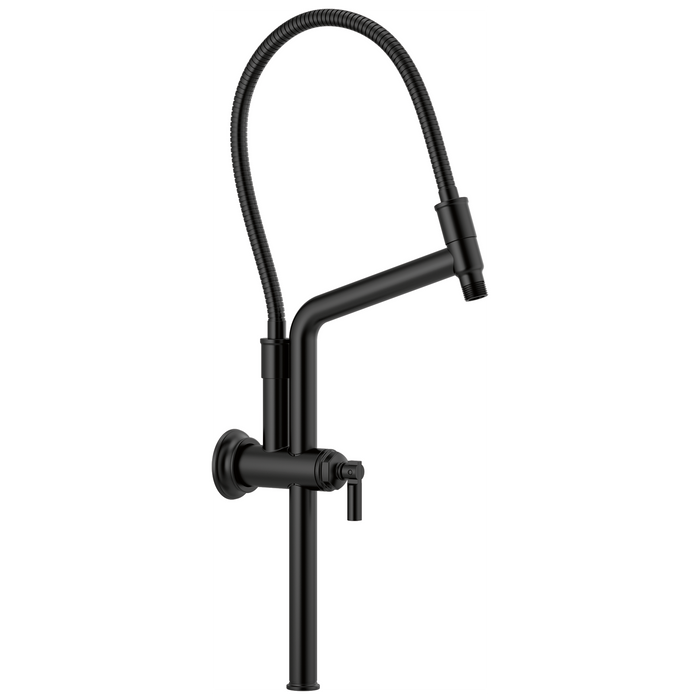 Brizo Essential Shower 81376 10 7/16" Classic Slide Bar Shower Arm And Flange, matte black