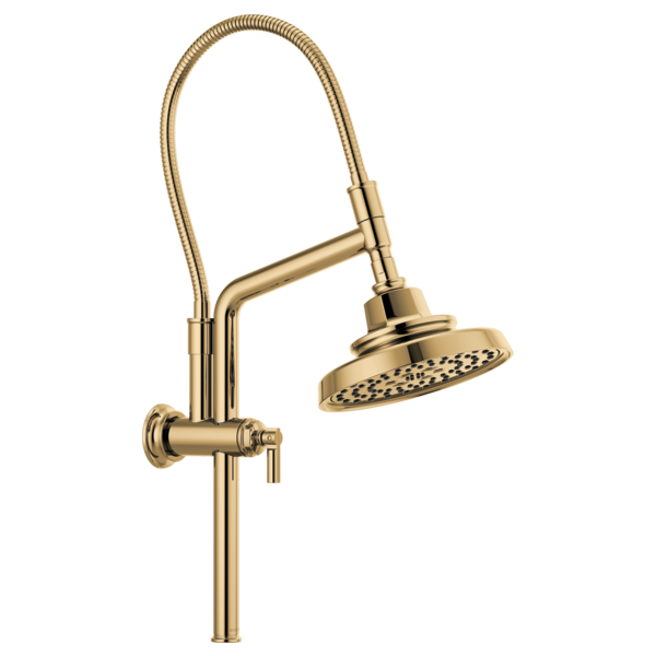 Brizo Essential Shower 81376 10 7/16" Classic Slide Bar Shower Arm And Flange, polished gold - view 2