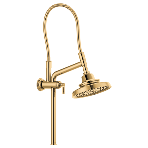 Brizo Essential Shower 81376 10 7/16" Classic Slide Bar Shower Arm And Flange, polished gold - view 3