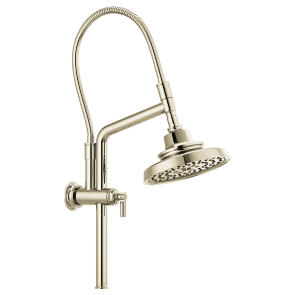 Brizo Essential Shower 81376 10 7/16" Classic Slide Bar Shower Arm And Flange, polished nickel - view 2