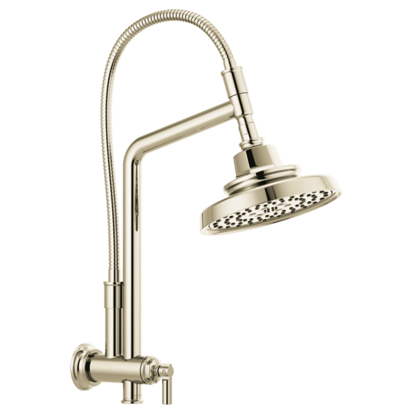 Brizo Essential Shower 81376 10 7/16" Classic Slide Bar Shower Arm And Flange, polished nickel - view 4