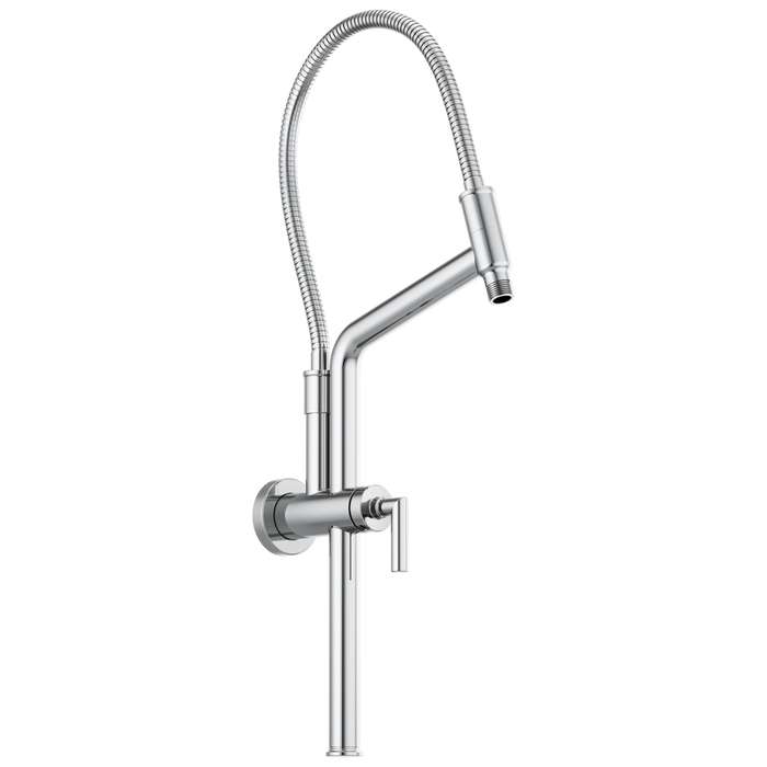 Brizo Essential Shower 81892 10 7/16" Linear Round Slide Bar Shower Arm And Flange, chrome