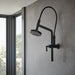 Brizo Essential Shower 81892 10 7/16" Linear Round Slide Bar Shower Arm And Flange, matte black - view 3