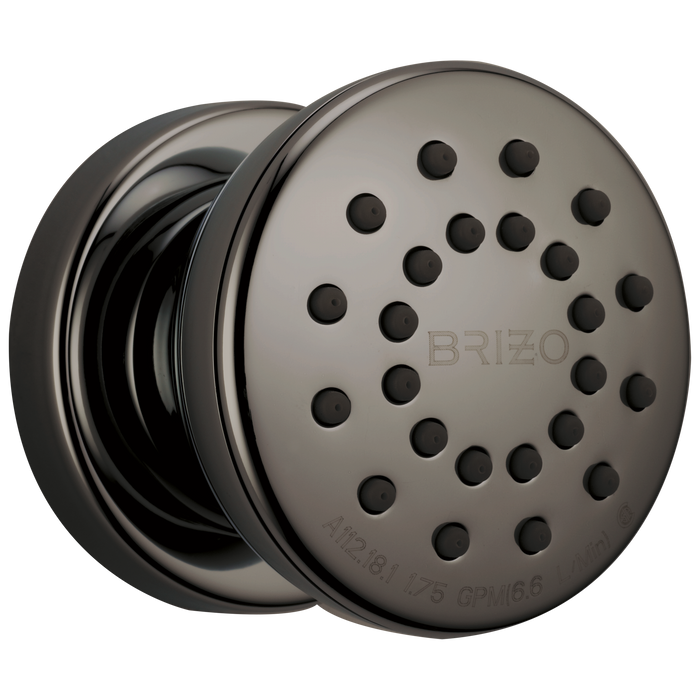 Brizo Essential Shower 84110 Touch-Clean Round Body Spray, brilliance black onyx