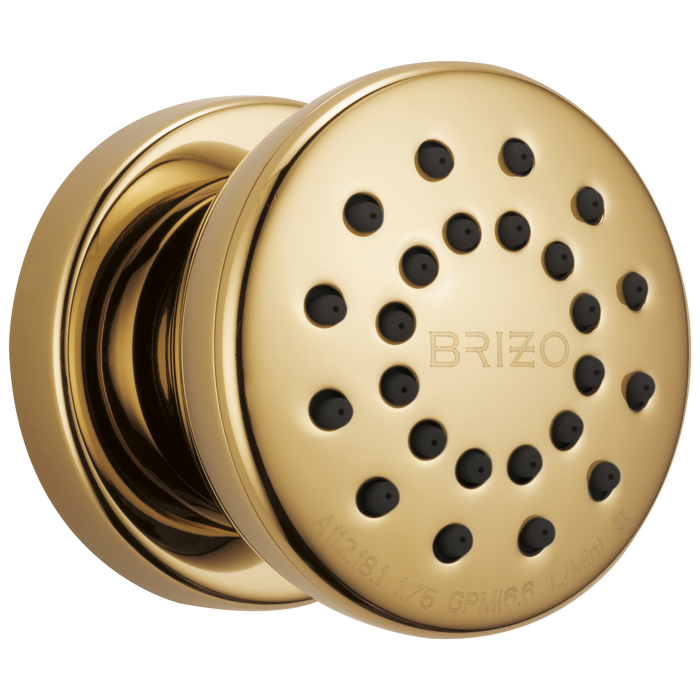 Brizo Essential Shower 84110 Touch-Clean Round Body Spray, polished gold